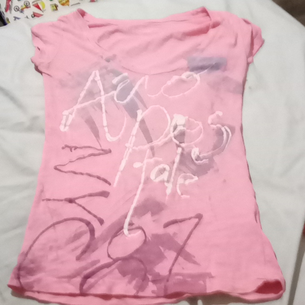 Pink purple and white Aeropostale t-shirt size xs